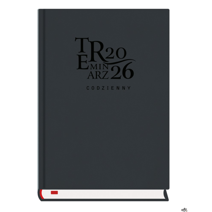Terminarz Codzienny A5 2026 - czarny Michalczyk i Prokop T-255T-1V kalendarz dzienny (sb i nd na oddzielnych stronach)
