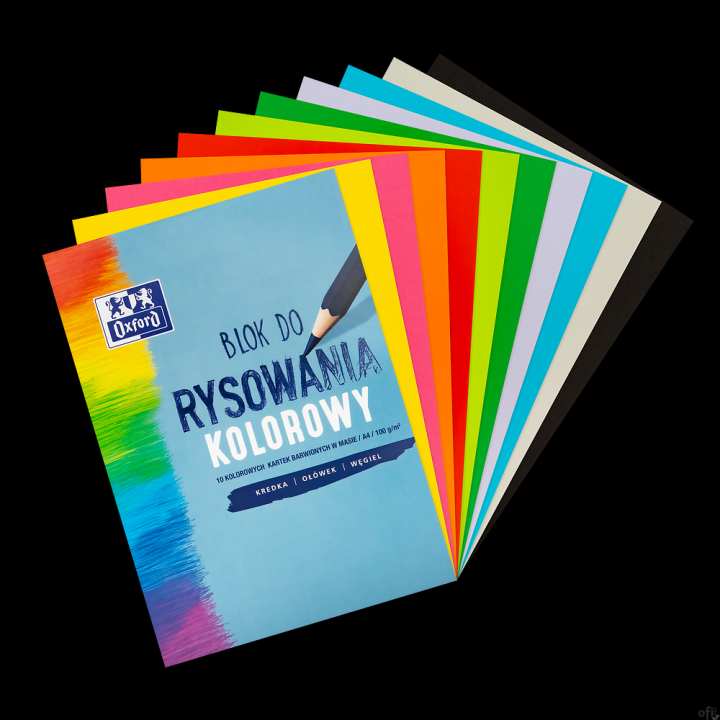BLOK RYSUNKOWY OXFORD A4 10K 100G KOLOR  400166069 .