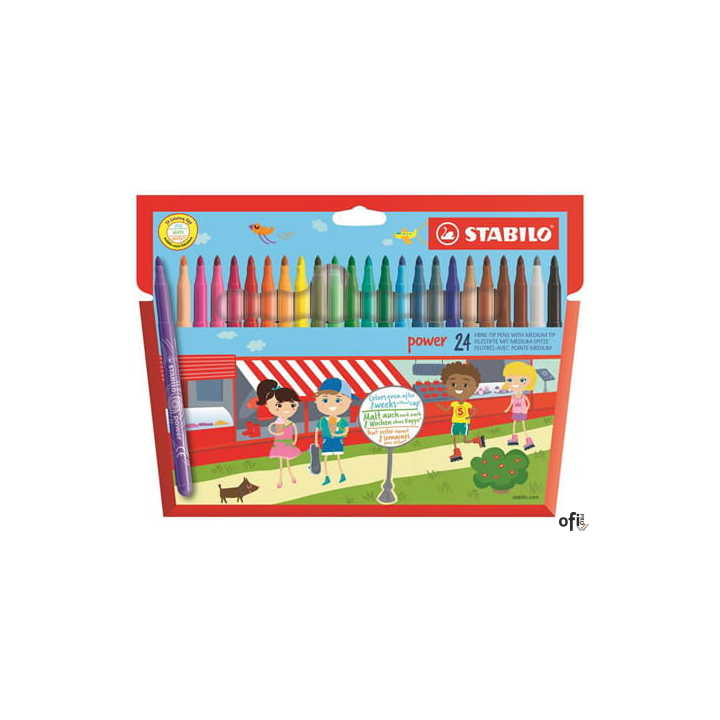 Flamastry STABILO POWER 24szt 280/24-02/01