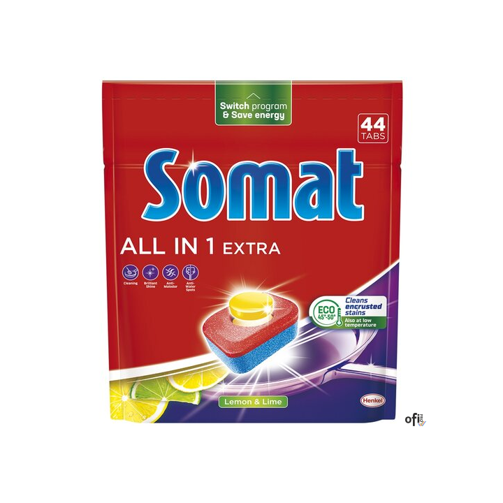 SOMAT Tabletki do zmywarki 44 szt. All in one Extra Lemon 51953