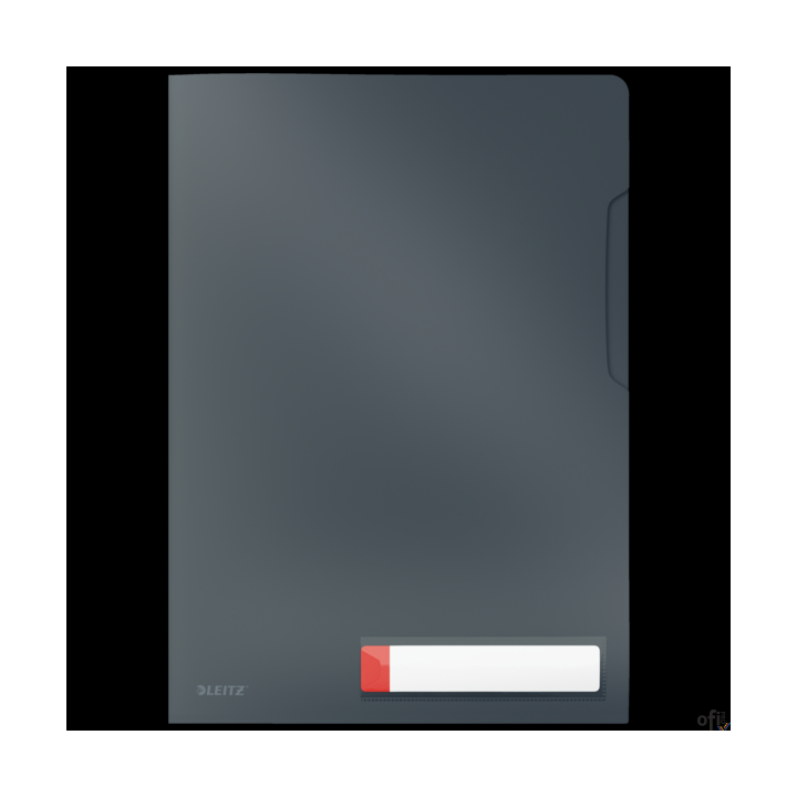 Folder A4 z kieszonką na etykietę Leitz Cosy, szara 47080089