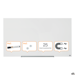 Szklana tablica Nobo Impression Pro 1260x710mm, lśniąca biel 1905177