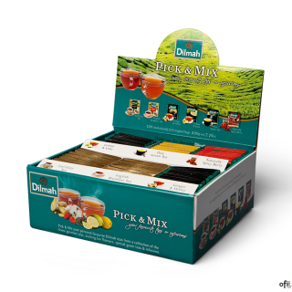 Zestawy herbat i naparów DILMAH Pick & Mix_- Dwa zestawy bogatych kompozycji zawierające różnorodne propozycje ze wszystkich rod