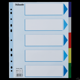 Przekładki plastikowe MAXI z PP ESSELTE 5 kart 15266