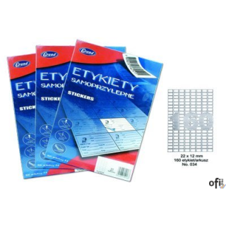 Etykiety samoprzylepne białe Grand Uniwersalne etykiety samoprzylepne Grand w arkuszach formatu A4, do stosowania w drukarkach a