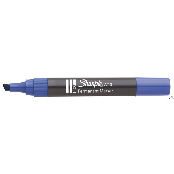 Marker permanentny W10 ścięty niebieski SHARPIE S0192693, blister SALE