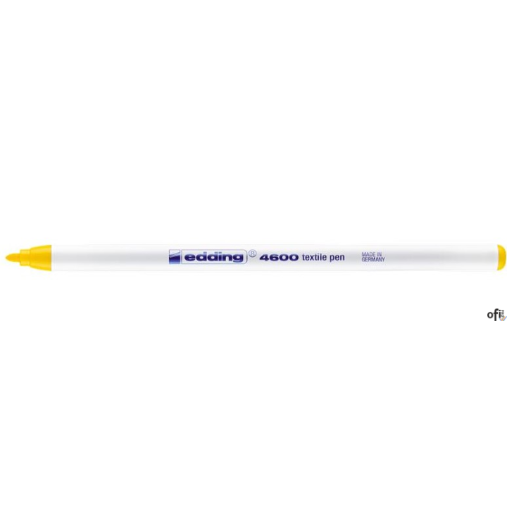 Marker do tkanin okrągła końcówka 1 mm żółty Edding 4600/005/Z