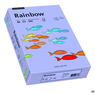 Papier xero kolorowy A4 80g 500 ark. RAINBOW R60 fioletowy 88042563