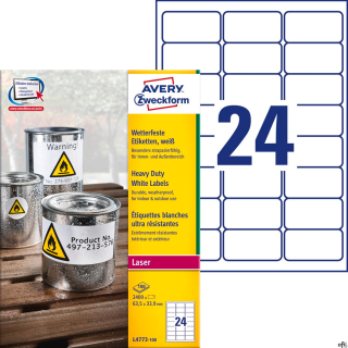 Etykiety foliowe Heavy Duty• Niezwykle wytrzymałe etykiety samoprzylepne wykonane z białego poliestru.• Wyjątkowo odporne na dzi