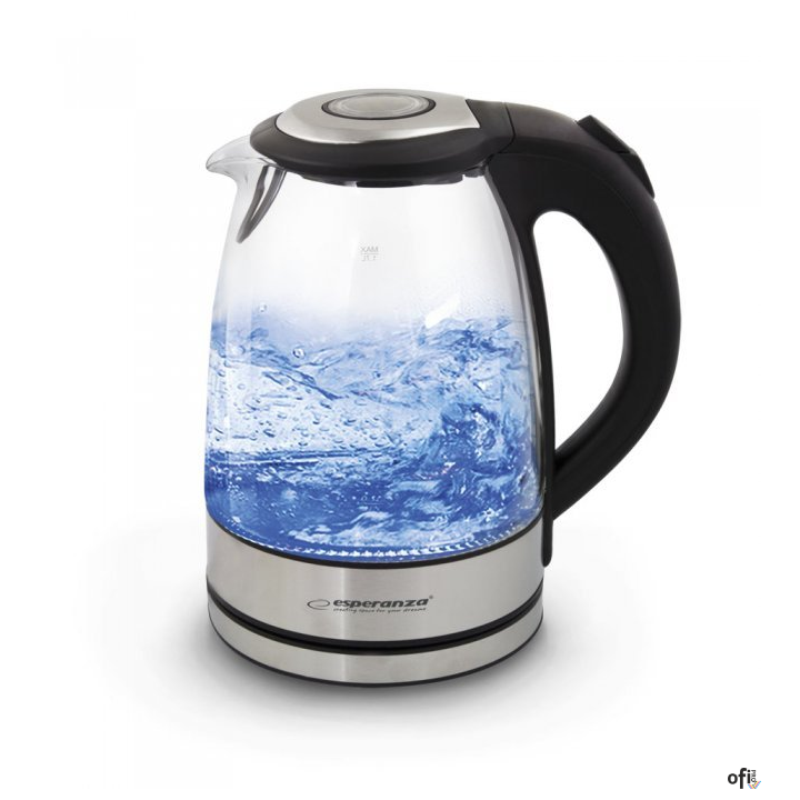 Czajnik elektryczny YOSEMITE 1.7L czarny szklany ESPERANZA EKK012
