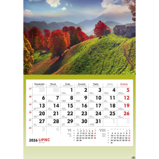 Terminarz Ścienny 2026 Michalczyk i Prokop T-107S-4 kalendarz jednodzielny