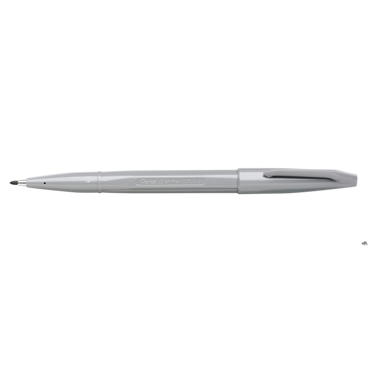 Oryginalny pisak Pentel Sign Pen__Idealny do grafik i ilustracji__Trwała, fibrowa końcówka__Tusz wodny, nie permanentny__Grubość