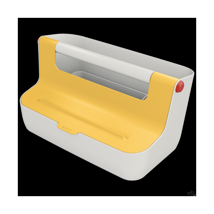 Pojemnik z uchwytem może być używany jako schowek na biurko lub organizer do pokoju konferencyjnego, biura, domu. Atrakcyjne kol