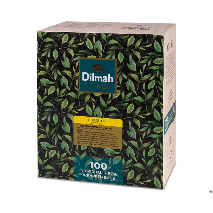 Herbata DILMAH PURE GREEN TEA 100 kopert x1,5g zielona