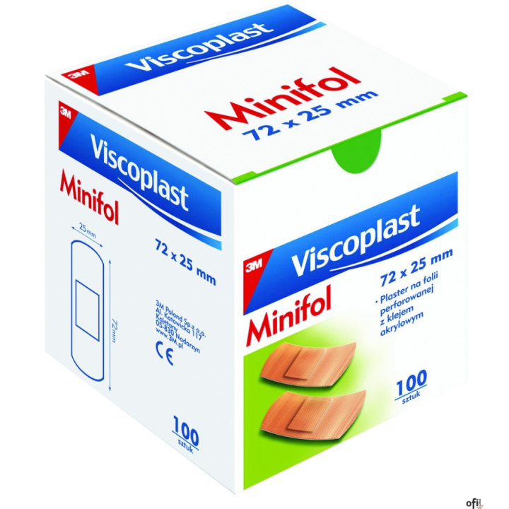 Plastry VISCOPLAST MINIFOL 72x25mm, 100szt.