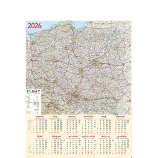 Kalendarz Plakatowy B-1, P08 - MAPA 2026