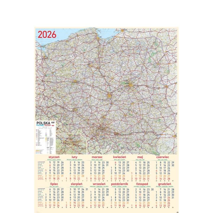 Kalendarz Plakatowy B-1, P08 - MAPA 2027