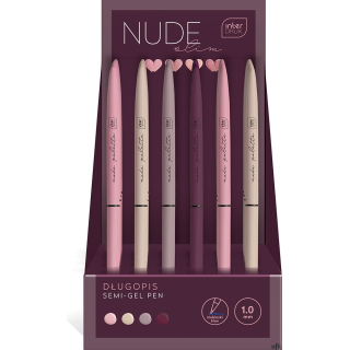 Długopis żelowy NUDE SLIM 1,0 mm mix kolor INTERDRUK