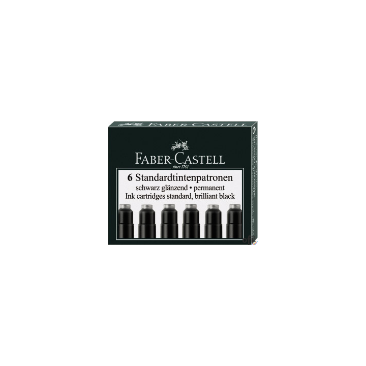 Naboje krótkie FC185507(6)czarne FABER CASTEL