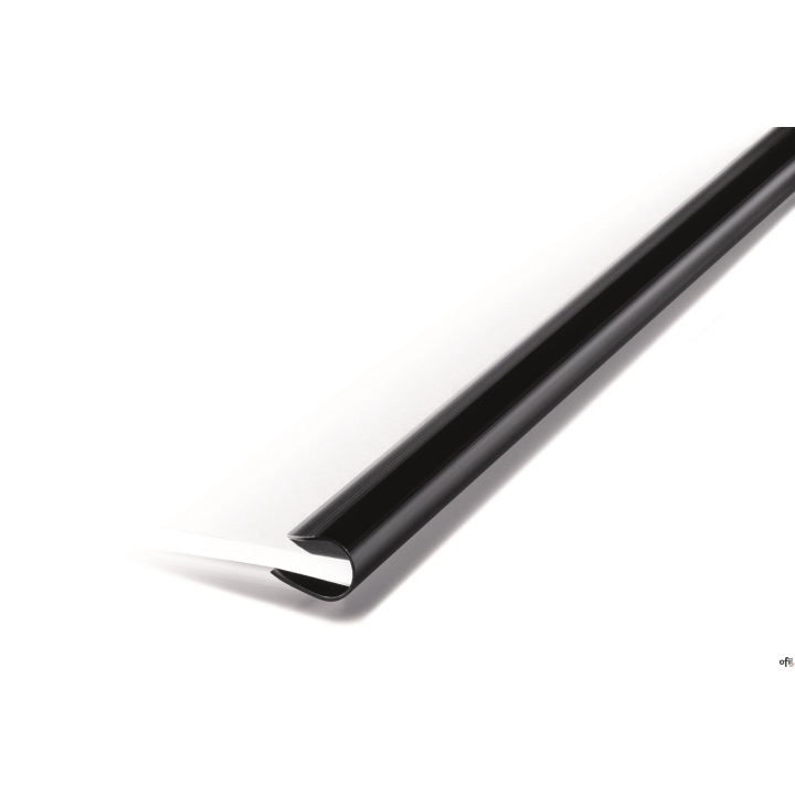 Grzbiety zaciskowe Durable_- Grzbiety zaciskowe maksymalnie do 80 kartek. _- Kolory: czarny, biały, przezroczysty. _- Opakowanie