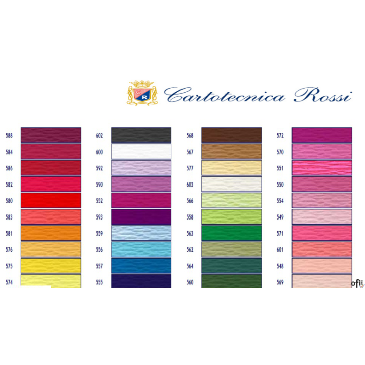 Bibuła karbowana, włoska gruba 180g czarna 602 Cartotecnica Rossi