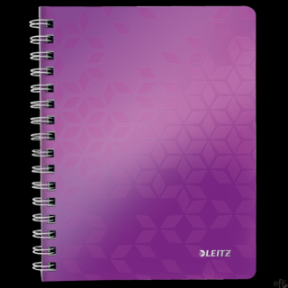 Kołonotatnik LEITZ WOW A5 80k PP kratka fioletowy 46410062