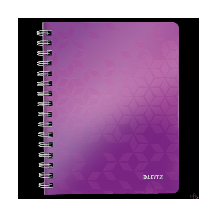 Kołonotatnik LEITZ WOW A5 80k PP kratka fioletowy 46410062