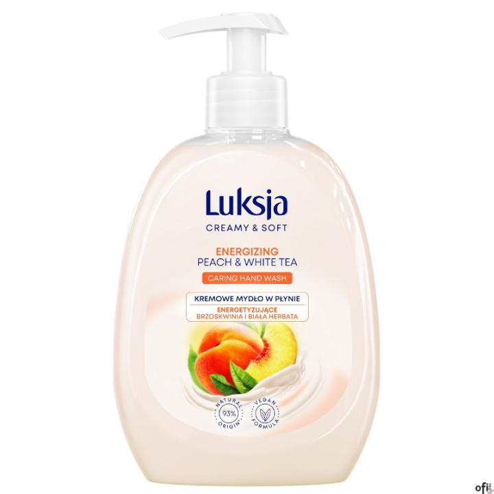 LUKSJA Mydło w płynie z dozownikiem 500 ml PEACH & WHITE TEA 8926