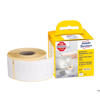Etykiety adresowe ASS0722400 36x89 260 et. w rolce do termodruku, białe, Avery Zweckform