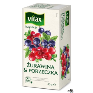 Herbata VITAX żurawina i porzeczka 20t owocowo-ziołowa
