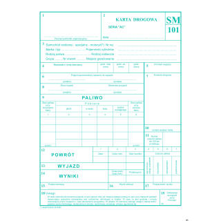 Karta drogowa A5, 80 kartek numerowane offset, 10-802-3N DOTTS