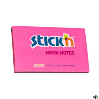 Bloczek STICKN 127x76mm ciemnoróżowy neonowy 100k 21169 STICKN