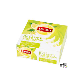 Herbata LIPTON GREEN TEA Citrus (100 kopert fol.) zielona