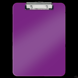 Deska A4 z klipem Leitz WOW__wykonana z trwałego polistyrenu__mocny metalowy klips bezpiecznie trzyma kartki__z zaczepem do powi