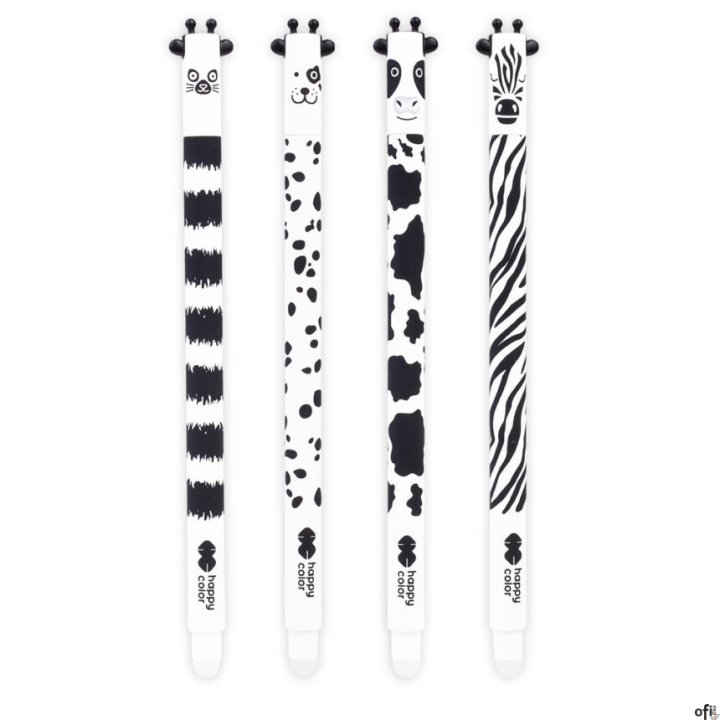 Długopis wymazywalny BLACK&WHITE, 0.5mm, niebieski,  Happy Color HA 4120 01BW-3