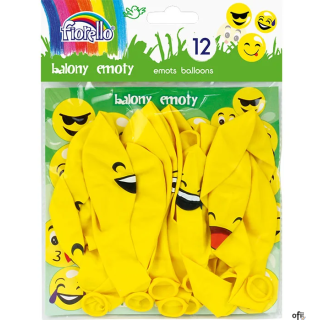 Balony 12 PARTY FIORELLO, Emotikony, 12 szt FIORELLO 170-2328 SALE