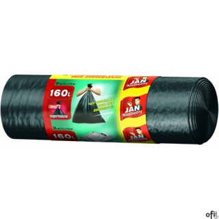 JAN NIEZBĘDNY Worki LD czarne 160l 20 szt. 24787