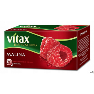 Herbata VITAX INSPIRATIONS Malina (20 saszetek) 40g zawieszka