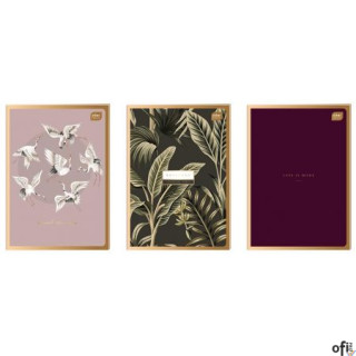 Zeszyt A4 60k kratka METALLIC SATIN GOLD INTERDRUK