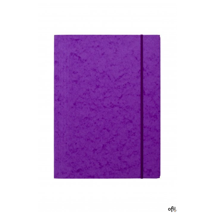Teczka z gumką prostą DOTTS A4 preszpan fioletowa 390g