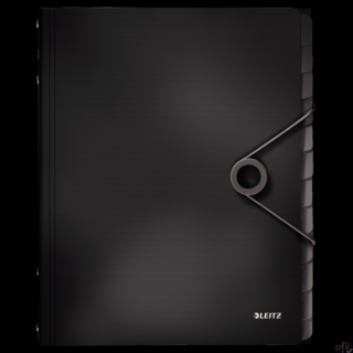 Teczka segregująca 12 przekładek czarna PP LEITZ SOLID 45701095