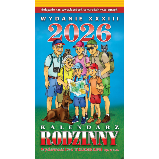 Kalendarz RODZINNY zdzierak 2026 (Z1) TELEGRAPH