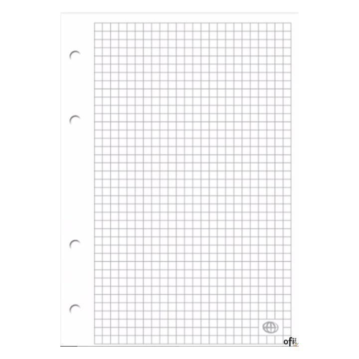 Wkład A4 100k do segregatora kratka biały 100kartek INTERDRUK