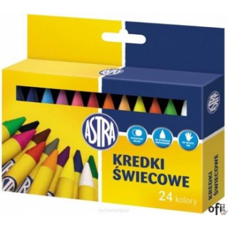 Kredki świecowe 24 kolory ASTRA, 316118006