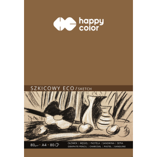 Blok szkicowy ECO, ART, A4, 80 ark, 80g, Happy Color HA 3708 2030-A80