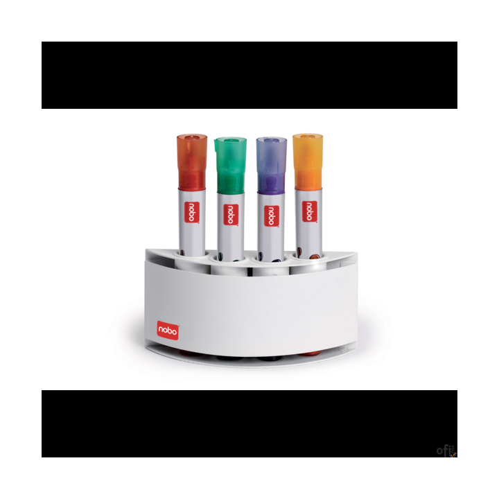 Magnetyczny pojemnik na markery do 20 mm średnicy, biały Nobo 8018500