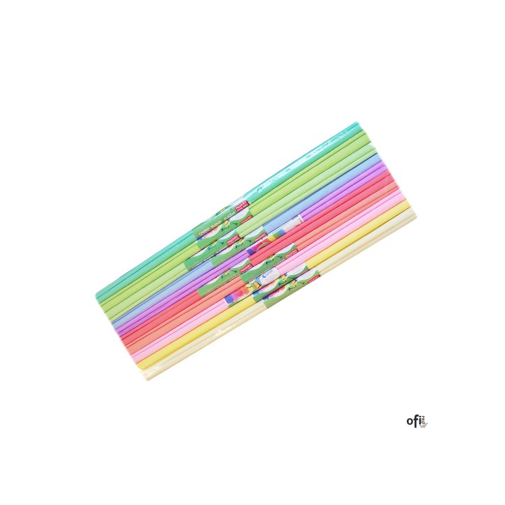 Bibuła marszczona, zestaw 3 pastelowa, 10 szt. FIORELLO 170-2509 (X)