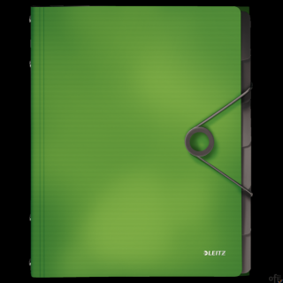 Teczka segregująca 6 przekładek jasnozielona PP LEITZ SOLID 45691050