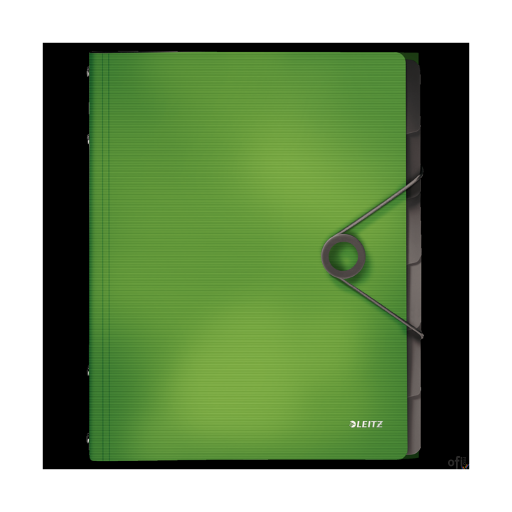 Teczka segregująca 6 przekładek jasnozielona PP LEITZ SOLID 45691050