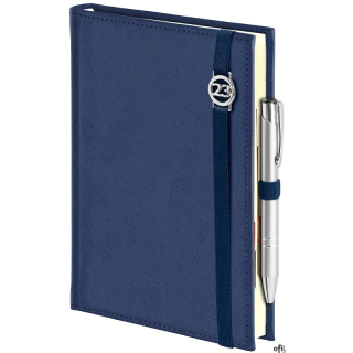 Kalendarz Cross z gumką i ażurową datówką B5 Tygodniowy 204 B5TRK granat WOKÓŁ NAS